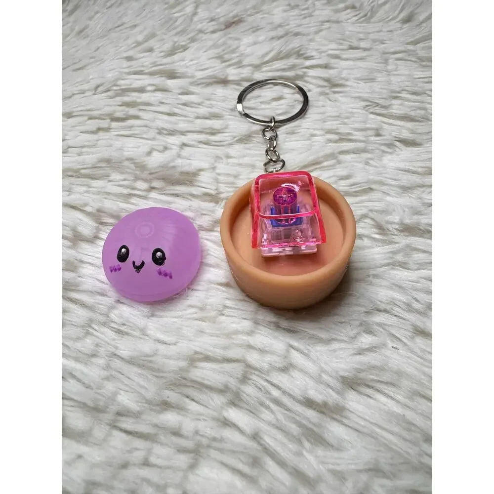 Dumpling clicker light up changing colors keychain fidgeting toy stress relief